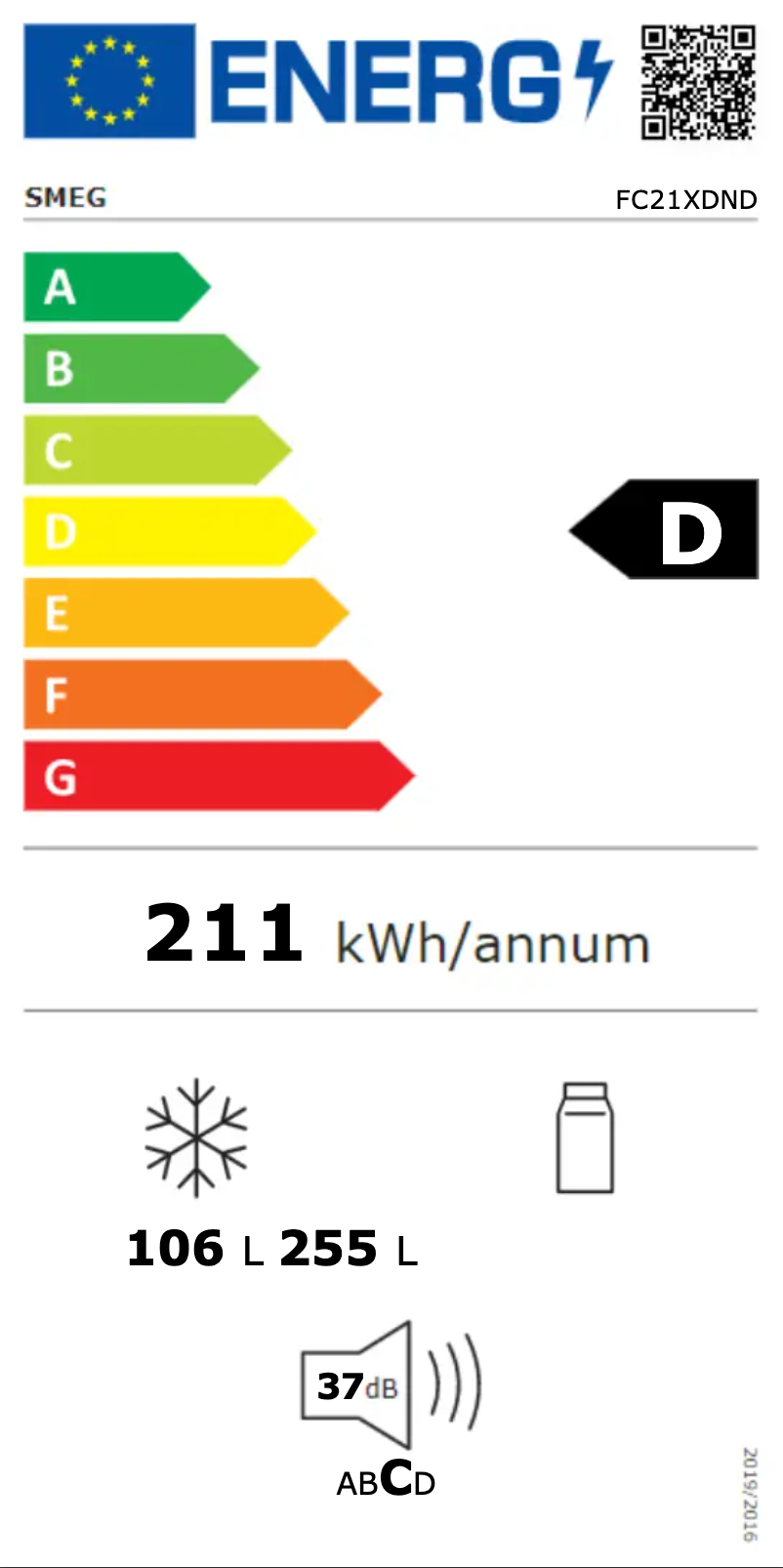 Page 1 de la notice Manuel utilisateur Smeg FC21XDND
