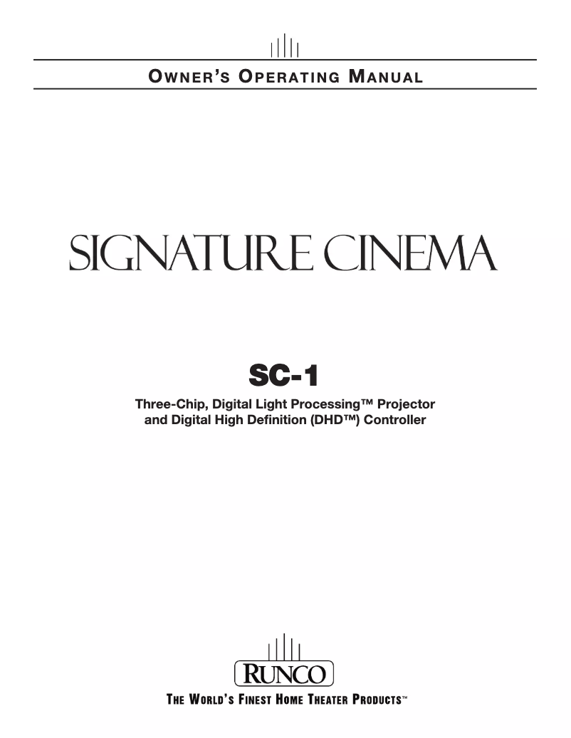 Image de la première page du manuel de l'appareil SC-1