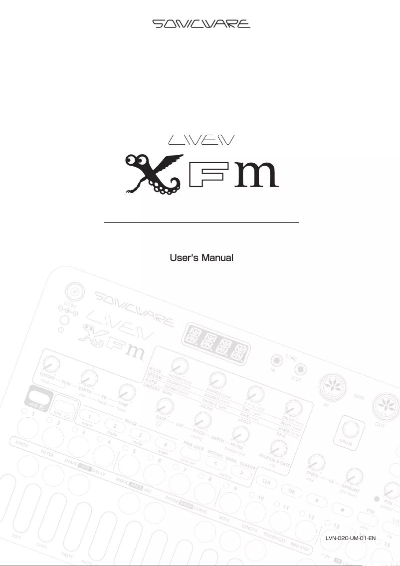 Page 1 de la notice Manuel utilisateur Sonicware Liven XFM