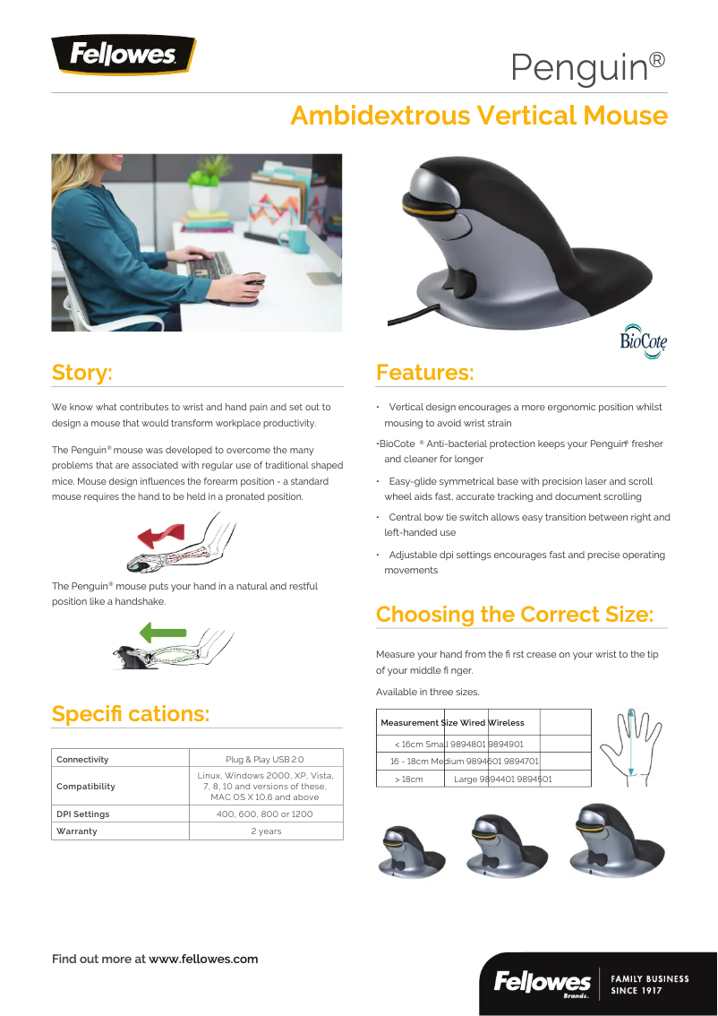 Imagen de la primera página del manual del dispositivo Penguin