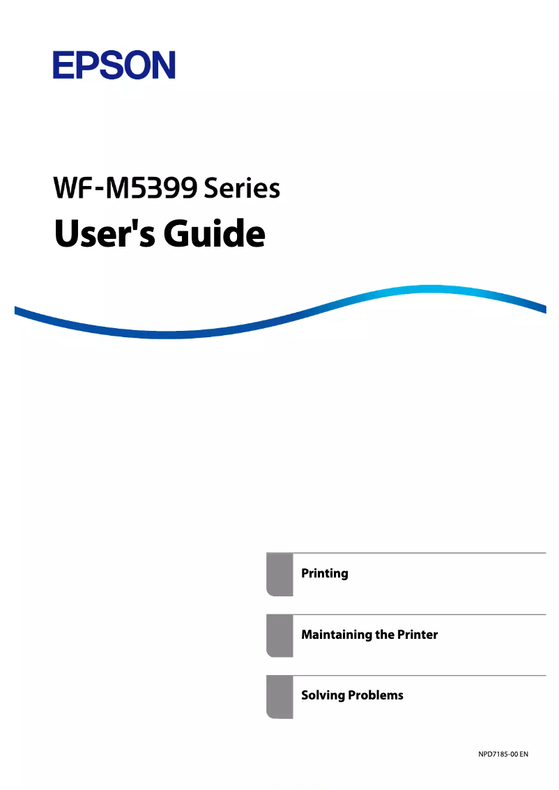 Image de la première page du manuel de l'appareil WorkForce Pro WF-M5399