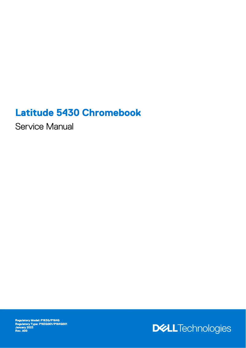 Page 1 de la notice Manuel utilisateur Dell Latitude 5430 Chromebook