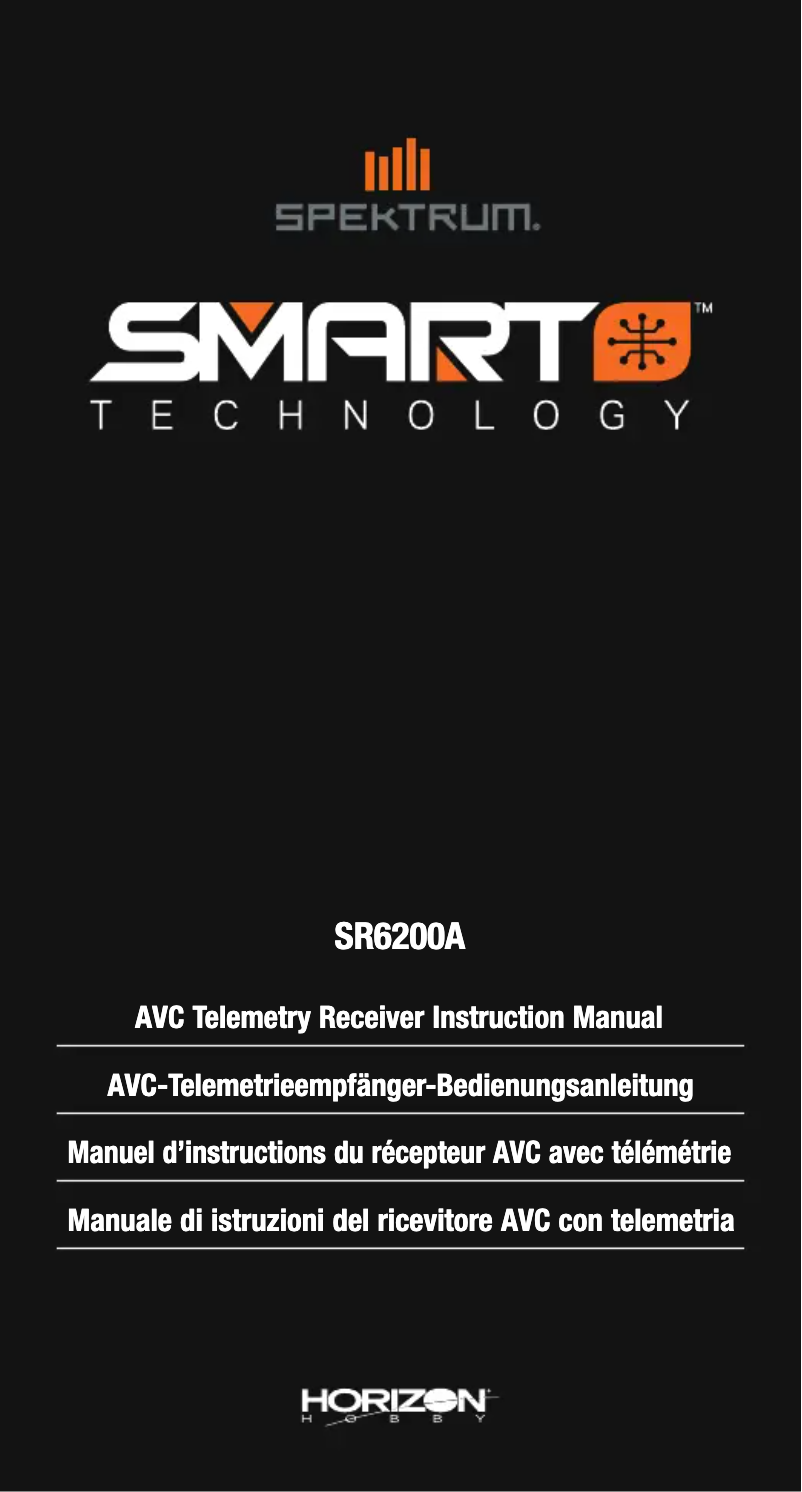 Page 1 de la notice Manuel utilisateur Spektrum SR6200A