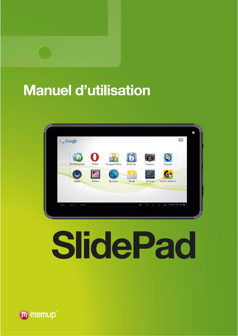 Image de la première page du manuel de l'appareil SlidePad 704 CET