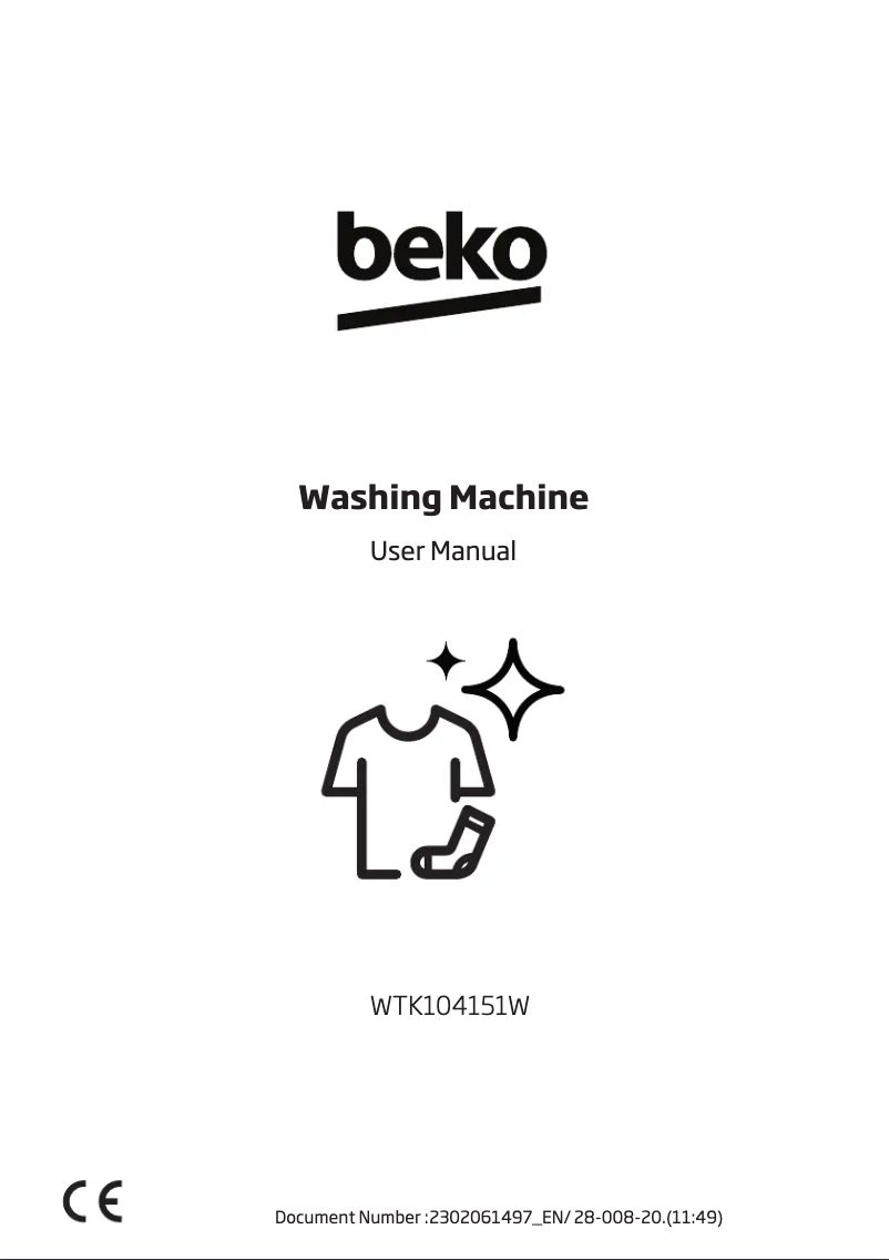 Page 1 de la notice Manuel utilisateur Beko WTK104151W