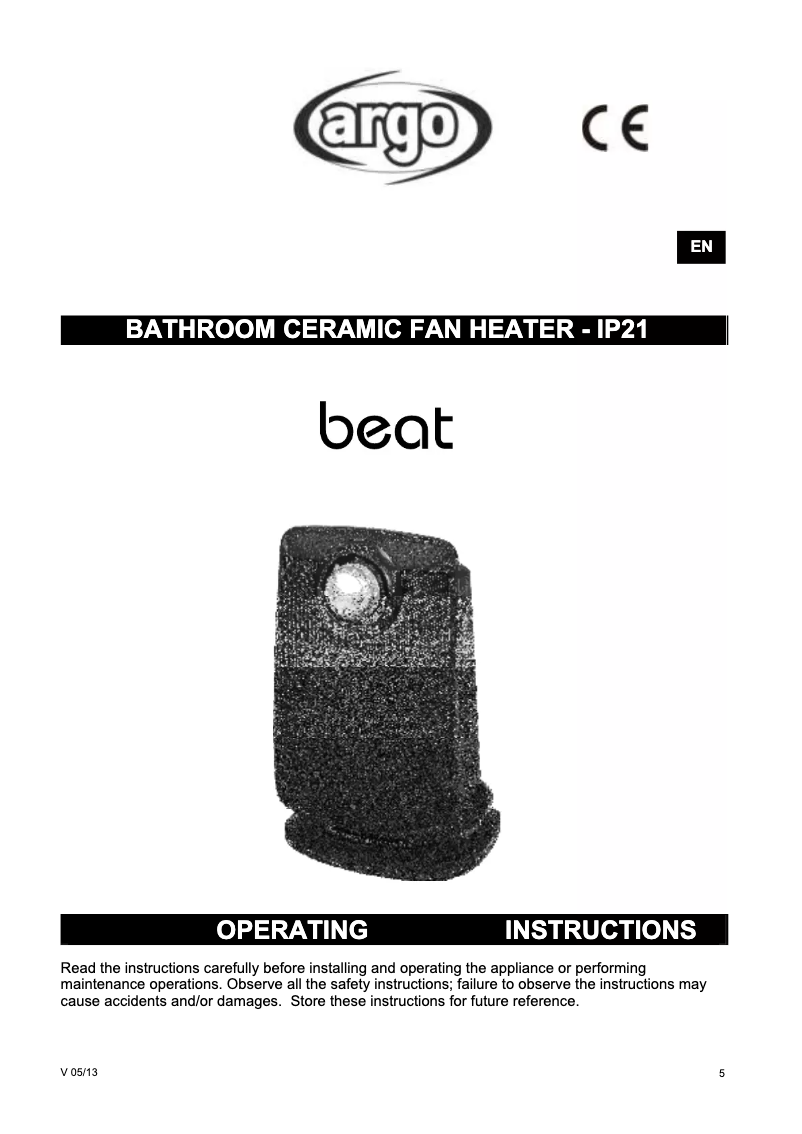 Image de la première page du manuel de l'appareil Beat