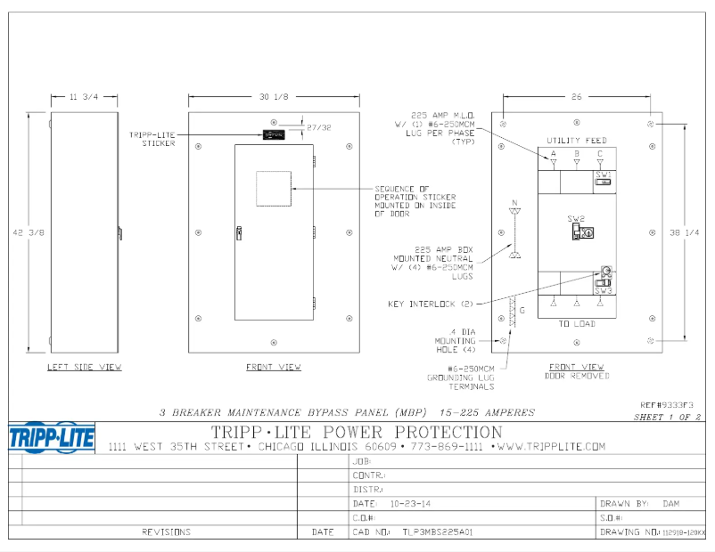Page 1 de la notice Manuel utilisateur Tripp Lite SU120KMBPKX