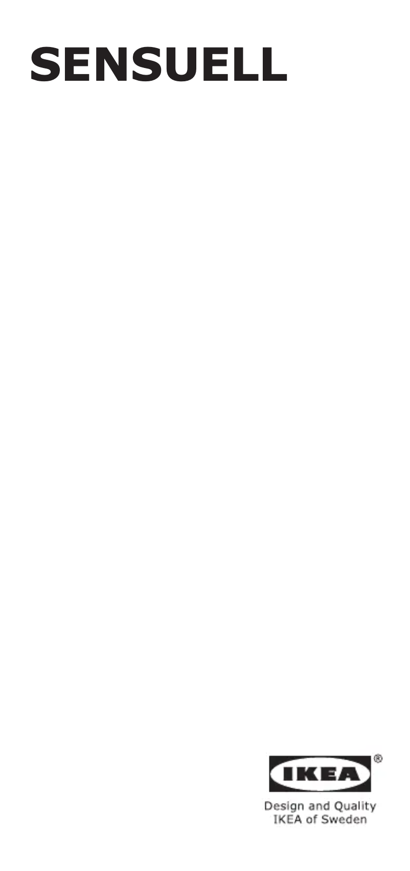 Page 1 de la notice Mode d'emploi Ikea SENSUELL