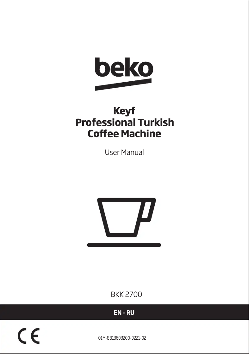 Page 1 de la notice Manuel utilisateur Beko BKK 2700