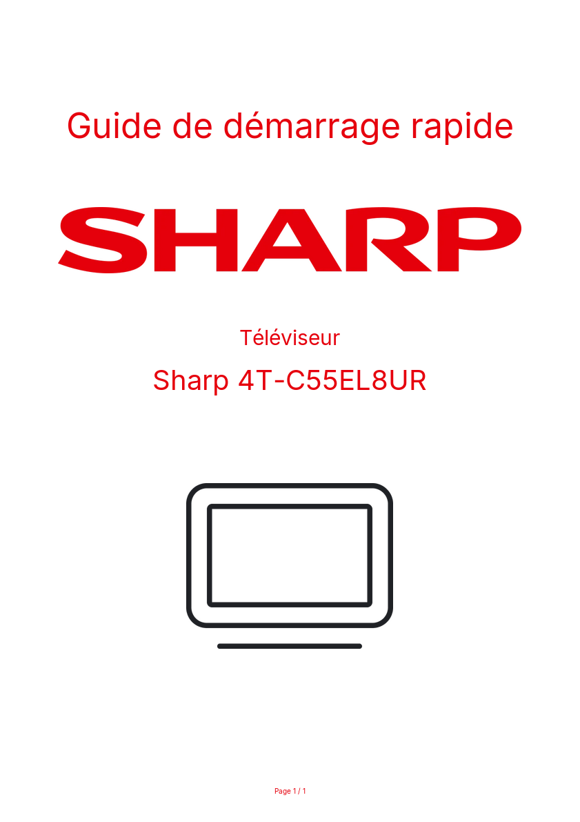 Image de la première page du manuel de l'appareil 4T-C55EL8UR