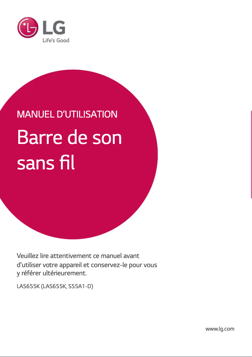 Image de la première page du manuel de l'appareil LAS655K
