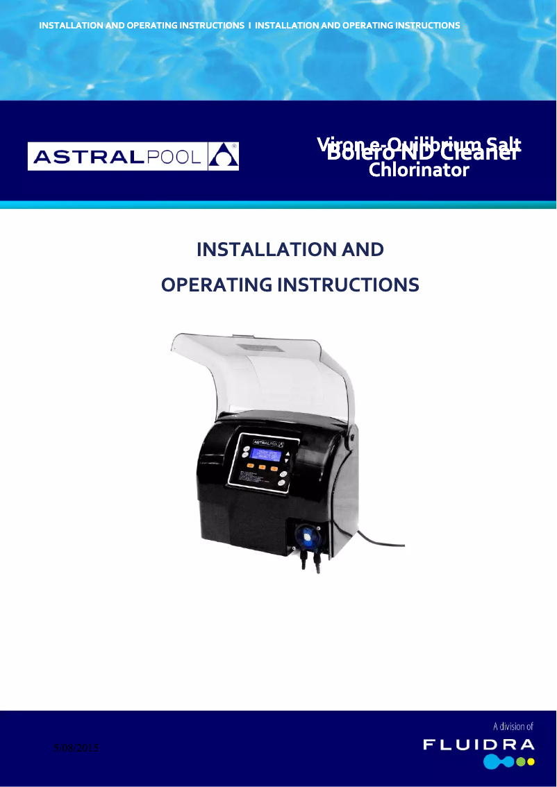 Page n°1 - Manuel utilisateur AstralPool Viron eQuilibrium EQ25