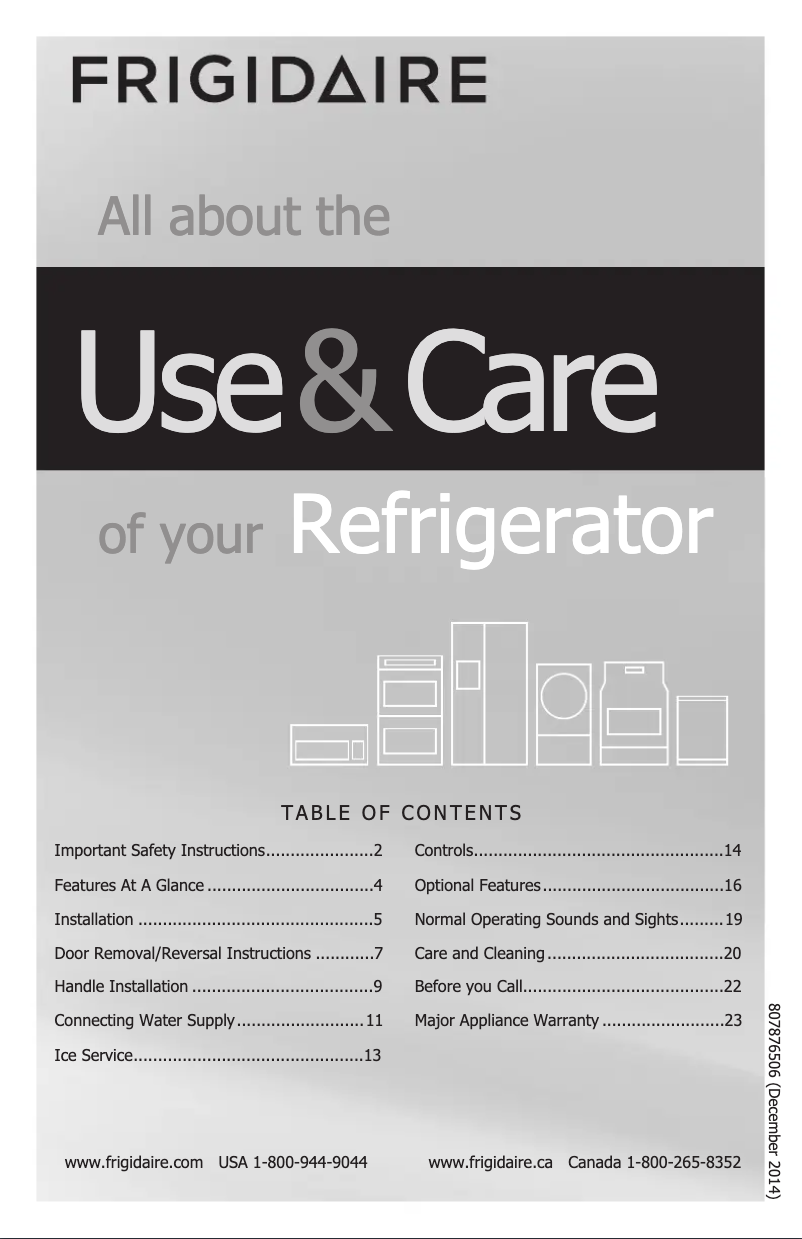 Image de la première page du manuel de l'appareil FGHI2164TF