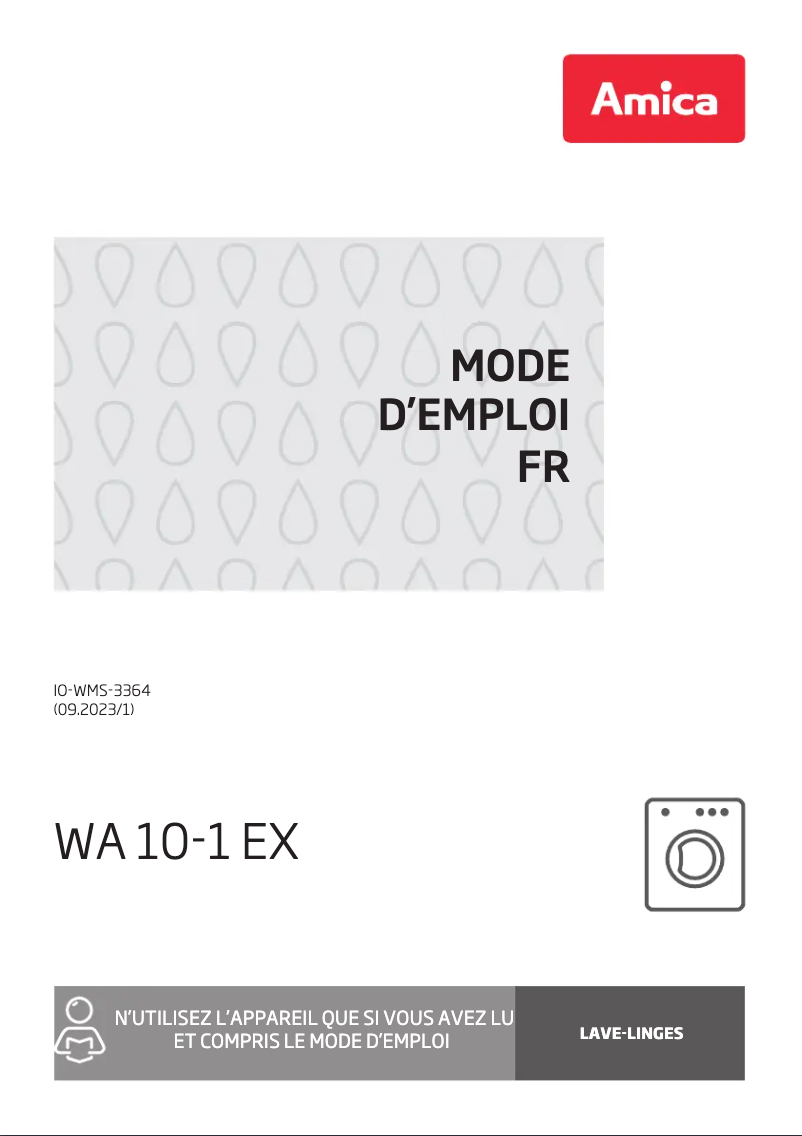 Page n°1 - Manuel utilisateur Amica WA 10-1 EX