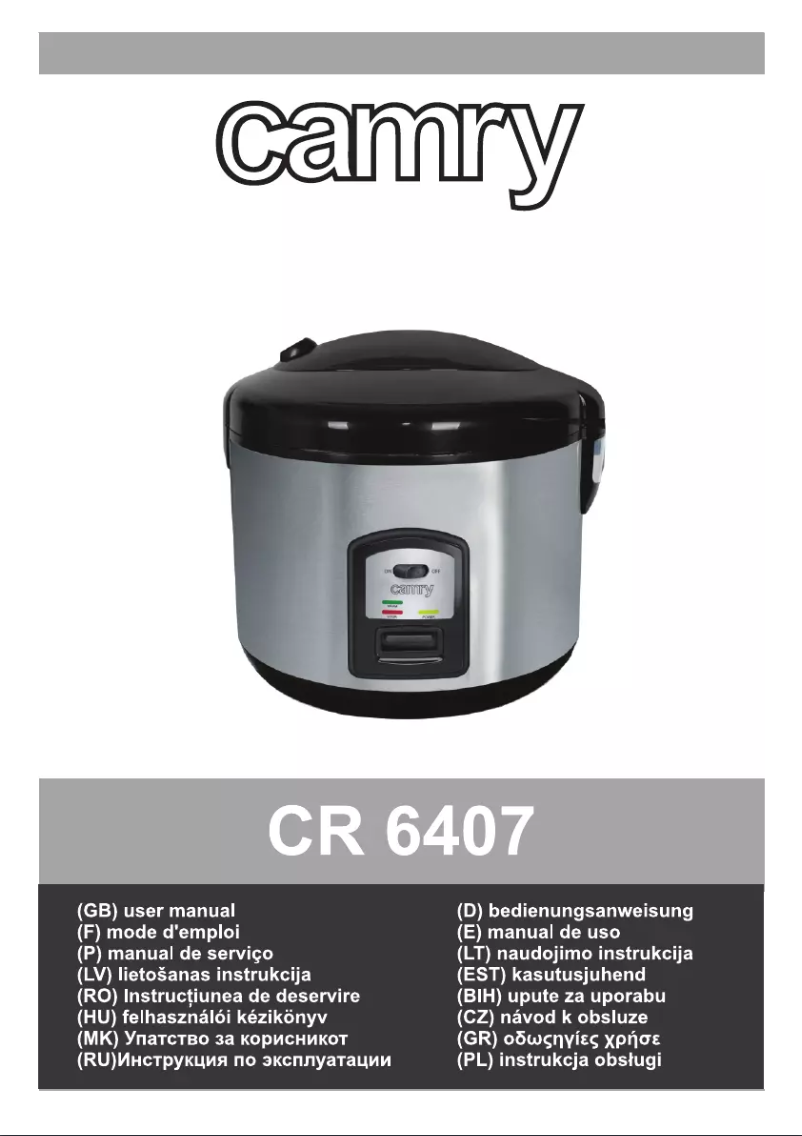Página 1 del manual Manual de usuario Camry CR 6407