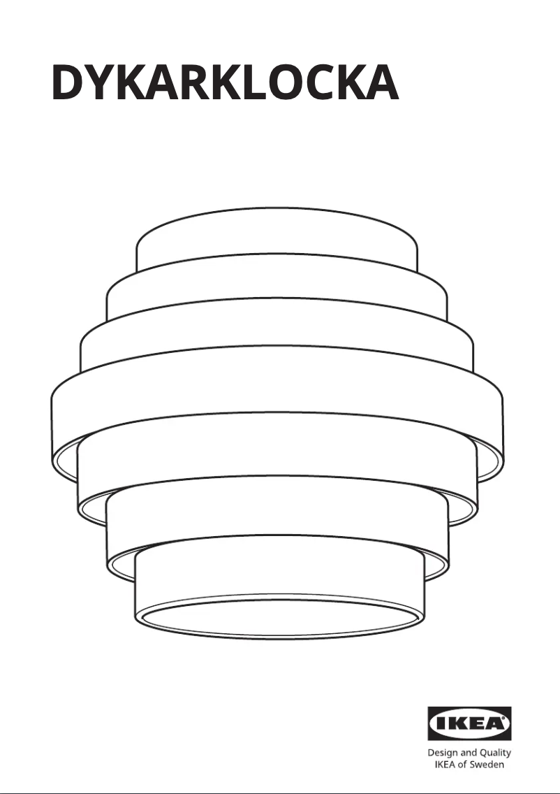 Page 1 de la notice Manuel utilisateur Ikea DYKARKLOCKA 805.616.62