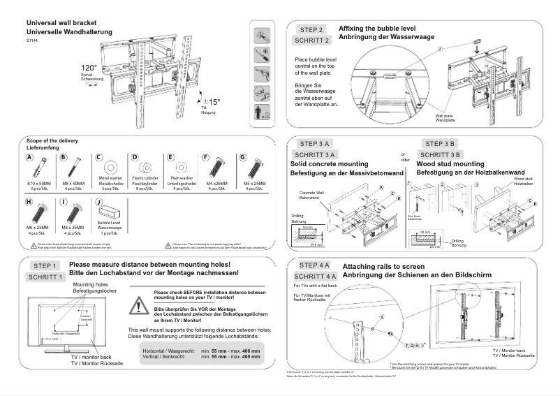 Page 1 de la notice Manuel utilisateur Ricoo S1144