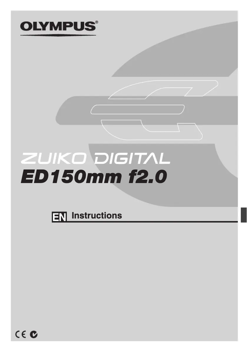 Page 1 de la notice Manuel utilisateur Olympus ED 150mm F2.0