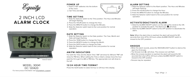 Page 1 de la notice Manuel utilisateur La Crosse Technology 30041v2