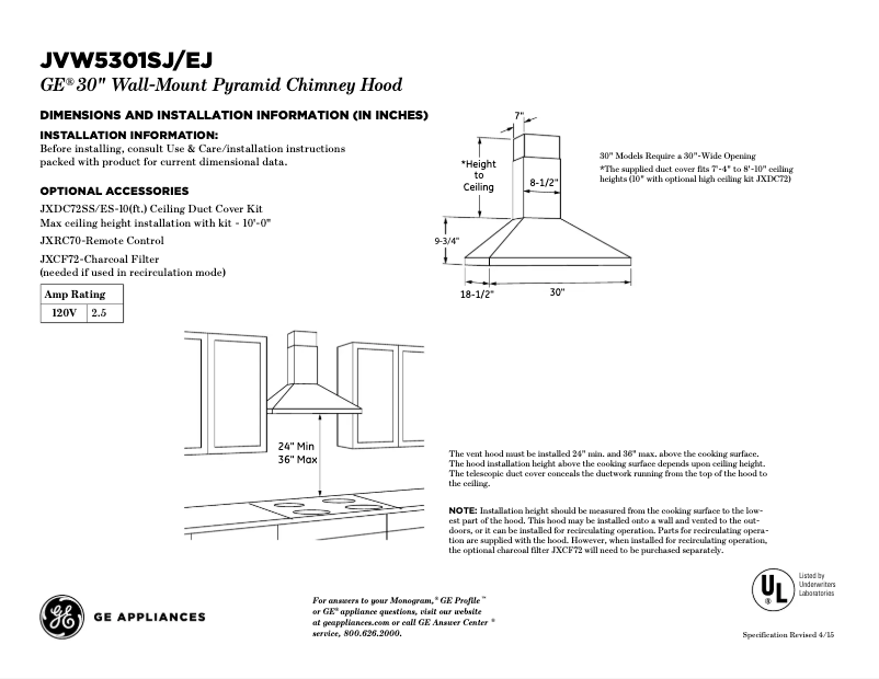 Image de la première page du manuel de l'appareil JVW5301EJES
