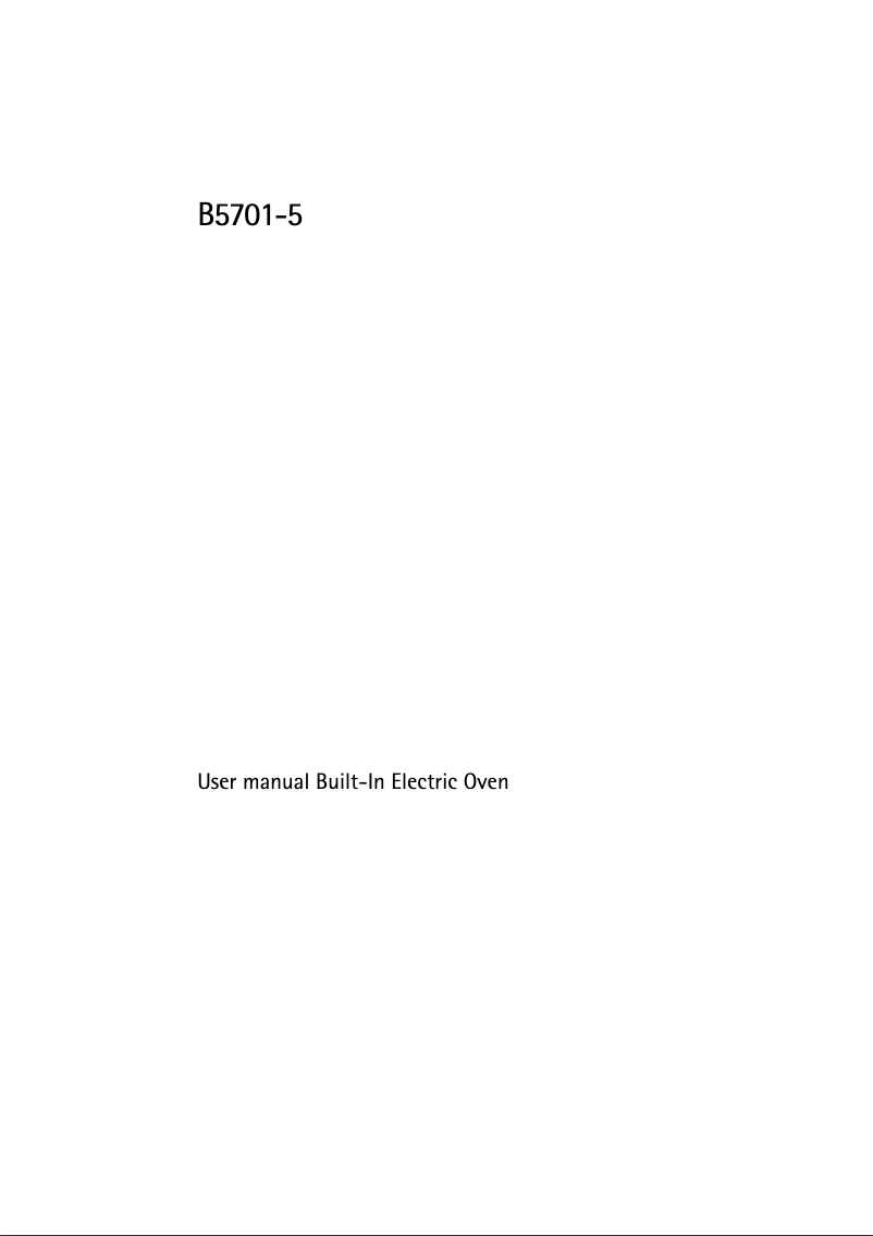 Image de la première page du manuel de l'appareil B5701-5-M