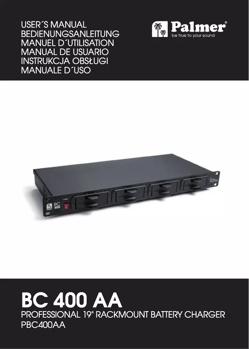 Page 1 de la notice Manuel utilisateur Palmer BC 400 AA