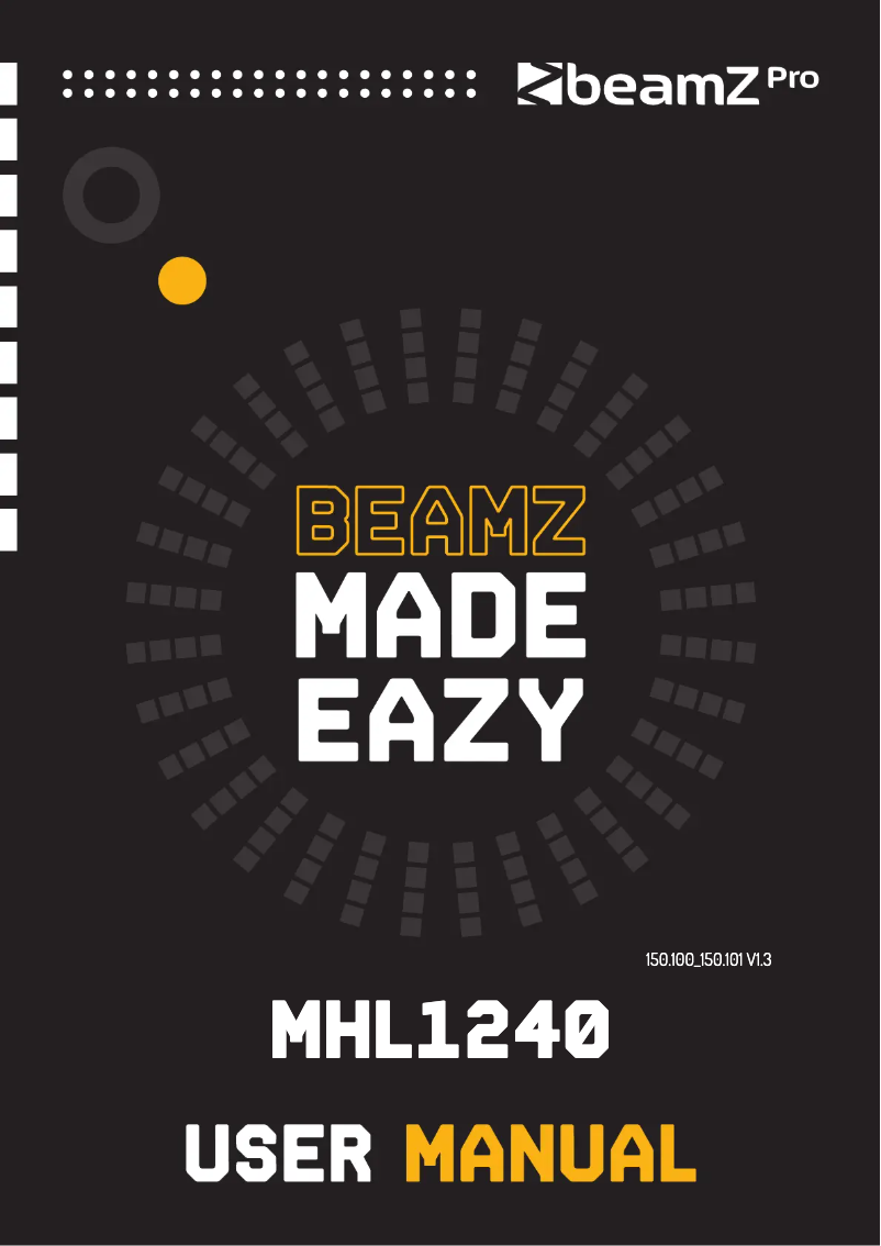 Page n°1 - Manuel utilisateur BeamZ MHL1240