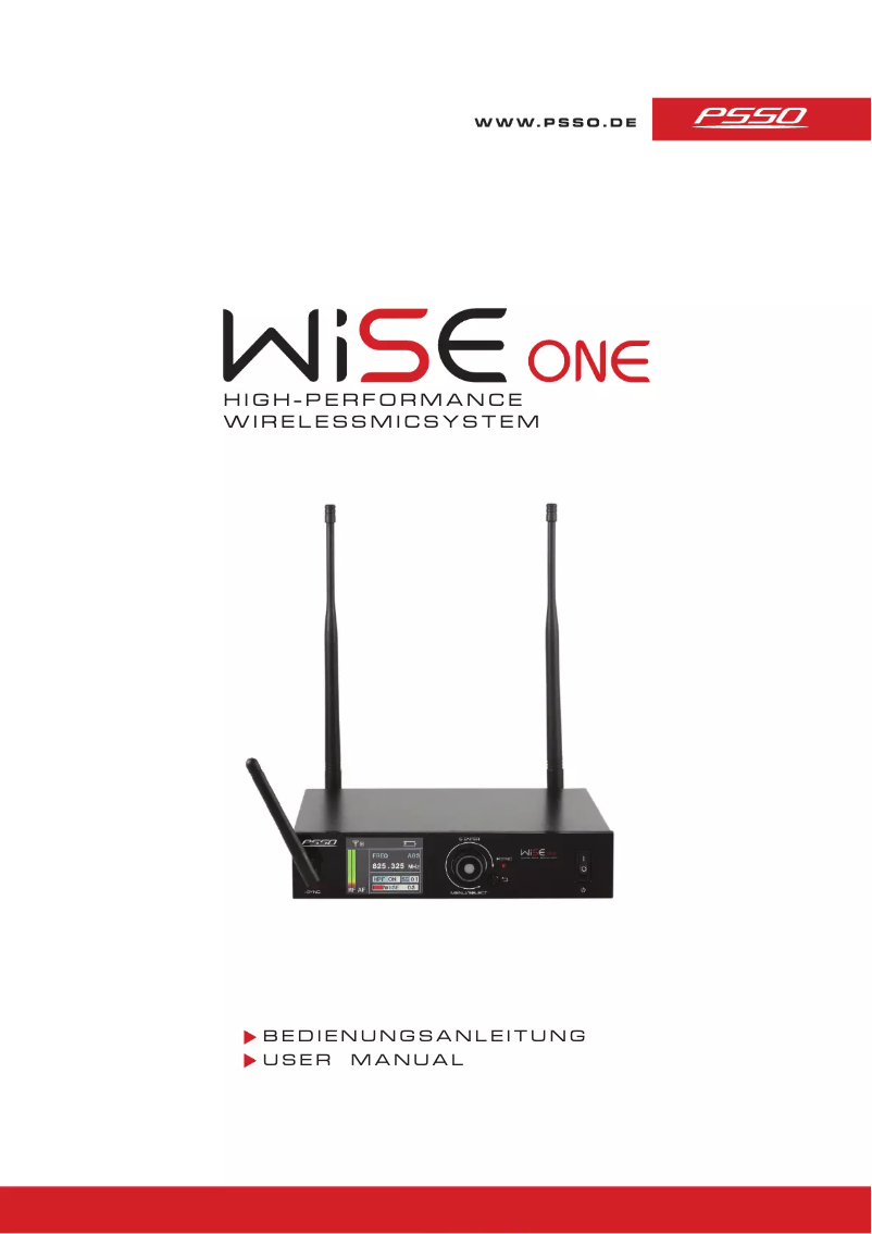 Page n°1 - Manuel utilisateur PSSO WISE 823-832