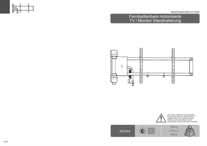 Page 1 de la notice Manuel utilisateur Ricoo SE2544