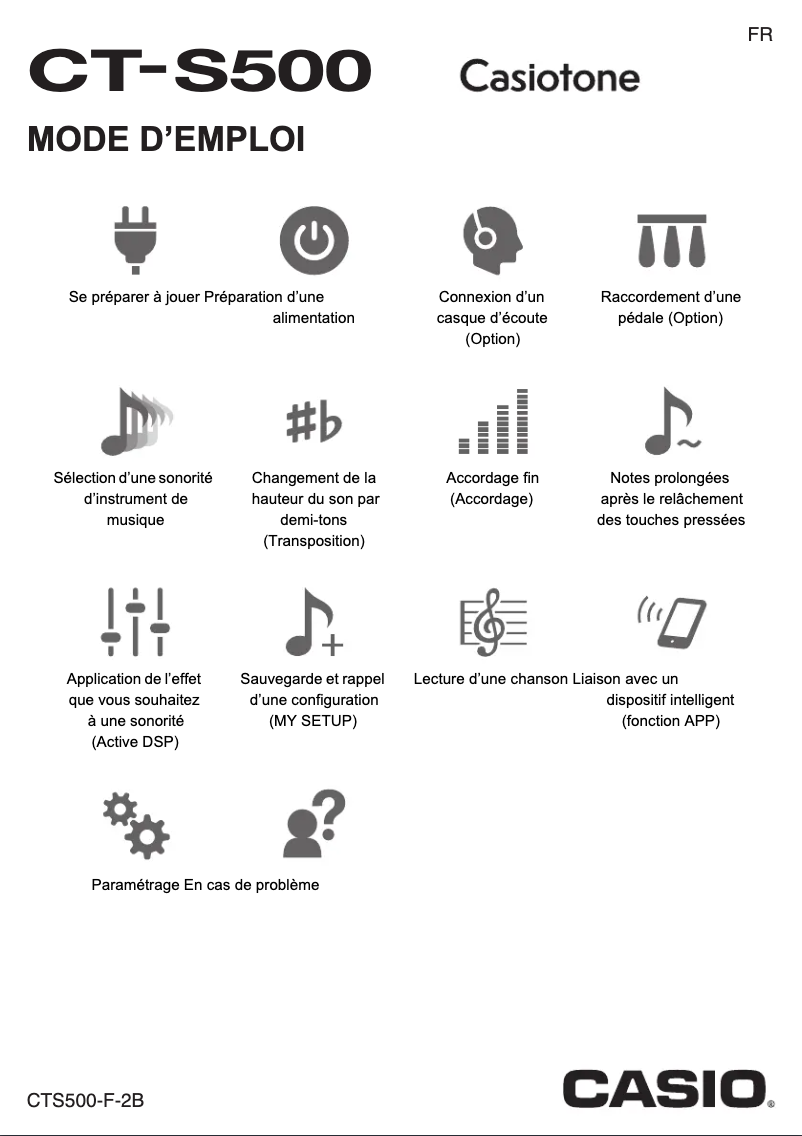 Page 1 de la notice Manuel utilisateur Casio Casiotone CT-S500