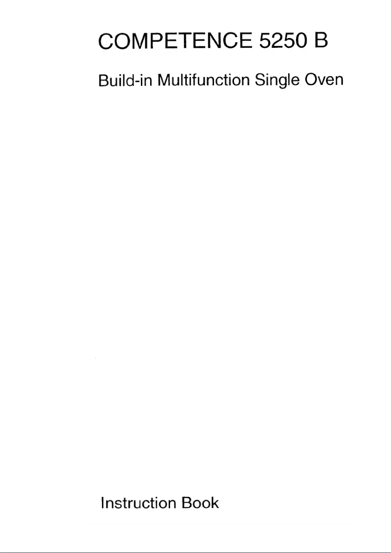 Page 1 de la notice Manuel utilisateur AEG Competence 5250 B-d