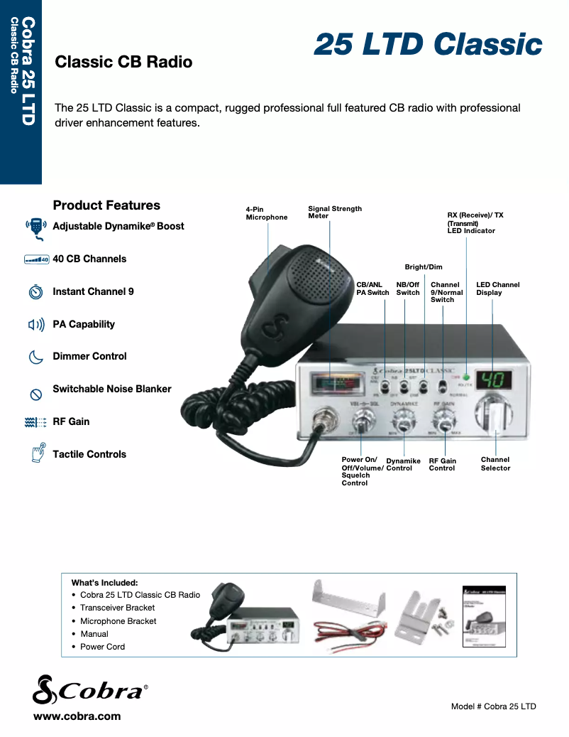 Image de la première page du manuel de l'appareil 25 LTD Classic