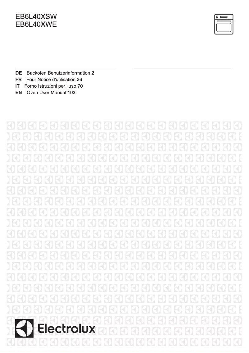 Page 1 de la notice Manuel utilisateur Electrolux EB6L40XWE