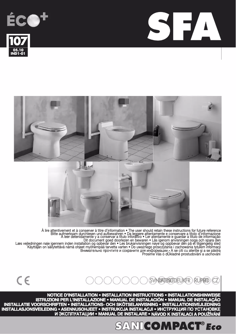 Image de la première page du manuel de l'appareil Sanicompact Luxe ECO Plus