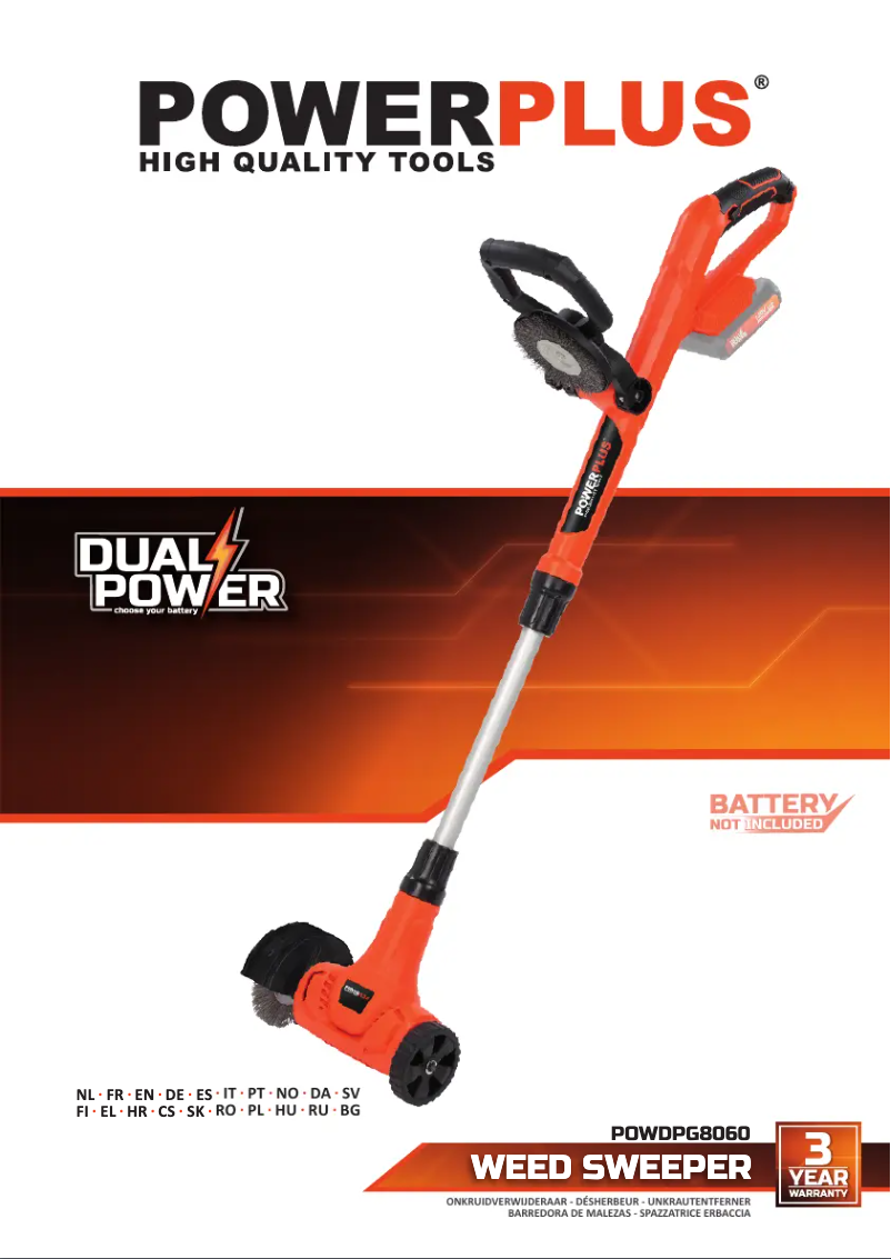 Image de la première page du manuel de l'appareil POWDPG8060