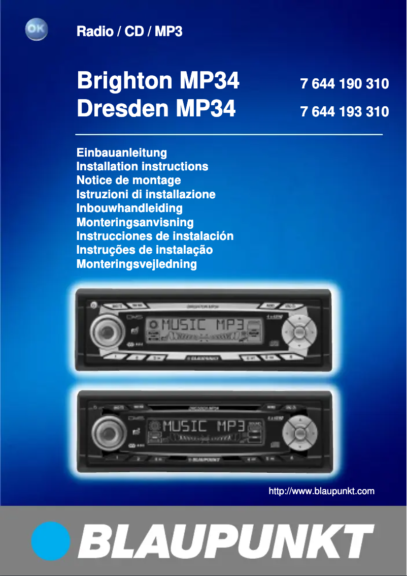 Imagen de la primera página del manual del dispositivo Dresden MP34