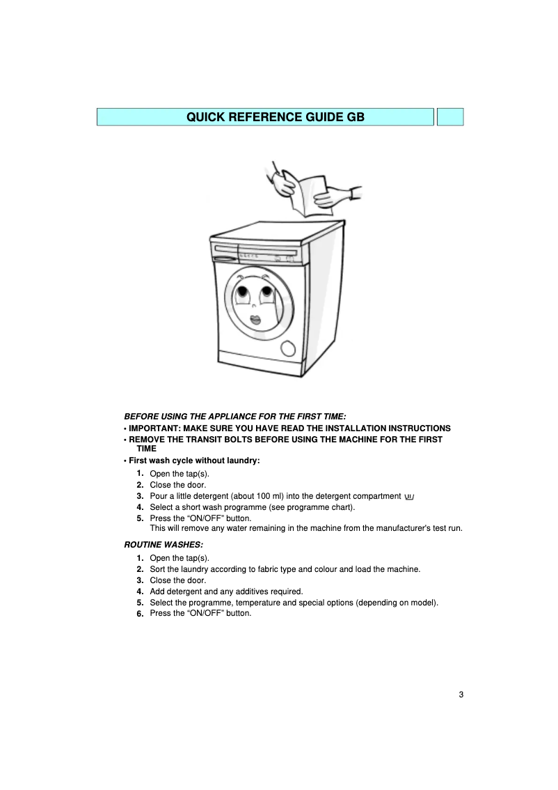 Página 1 del manual Manual de usuario Whirlpool AWM 249/P