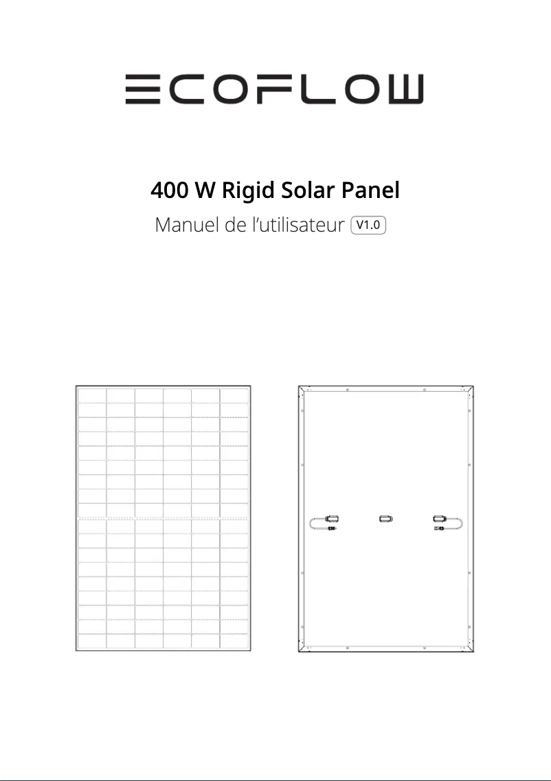 Page 1 de la notice Manuel utilisateur EcoFlow 400 W Rigid Solar Panel