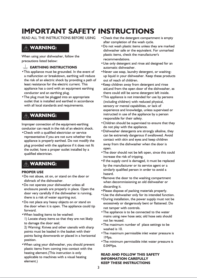 Image de la première page du manuel de l'appareil ADP 1077 WH