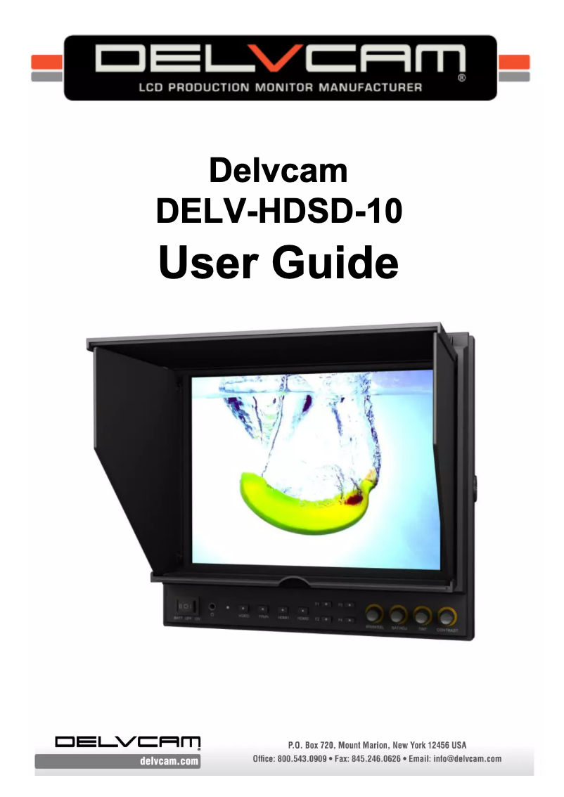 Page n°1 - Manuel utilisateur Delvcam DELV-HDSD-10
