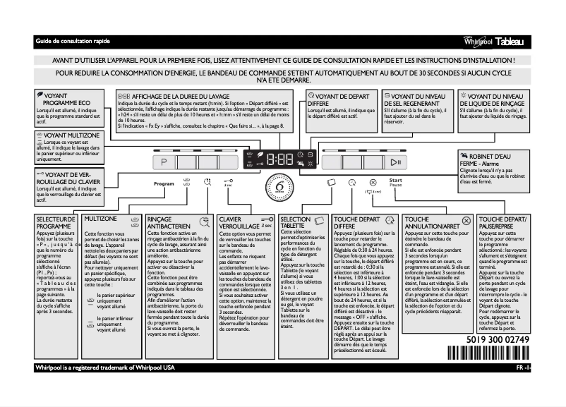 Image de la première page du manuel de l'appareil ADPL 7020 IX