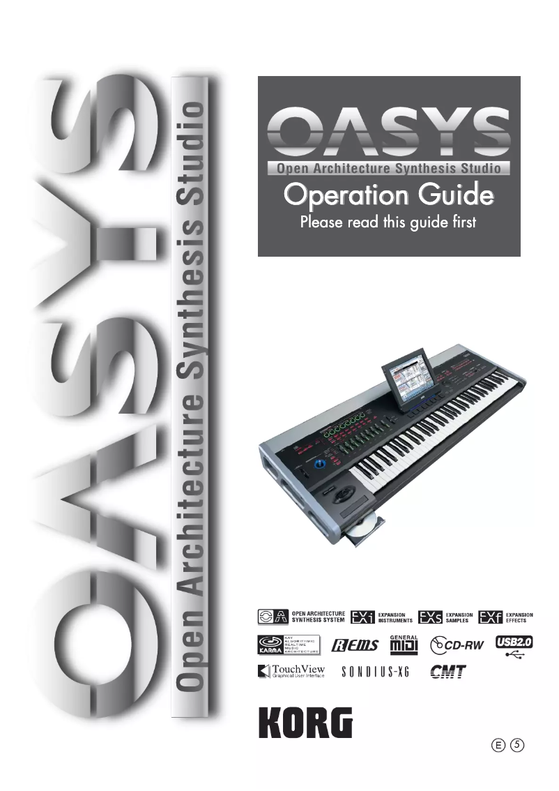 Page n°1 - Manuel utilisateur Korg OASYS