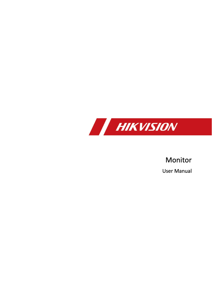 Page 1 de la notice Manuel utilisateur Hikvision DS-D5024FC