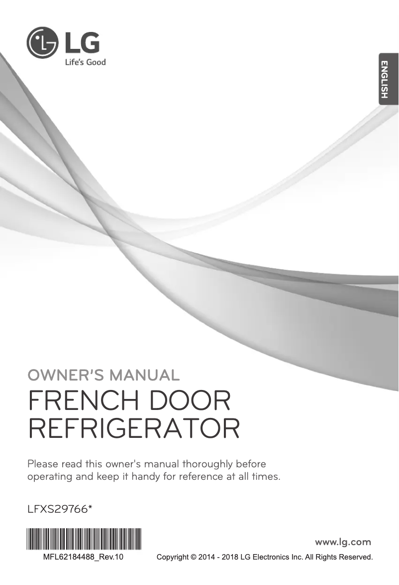 Image de la première page du manuel de l'appareil LFXS29766S