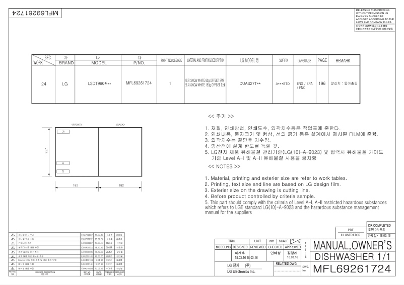 Page 1 de la notice Manuel utilisateur LG LSDT9908SS