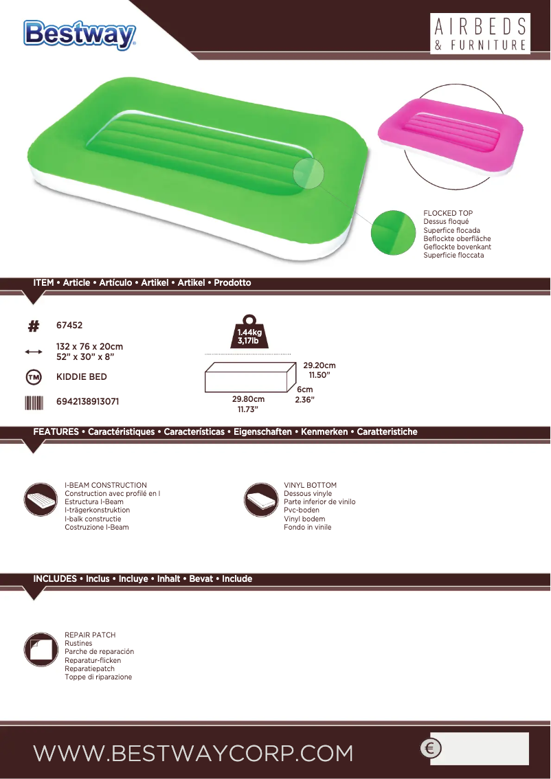 Page n°1 - Manuel utilisateur Bestway 67452