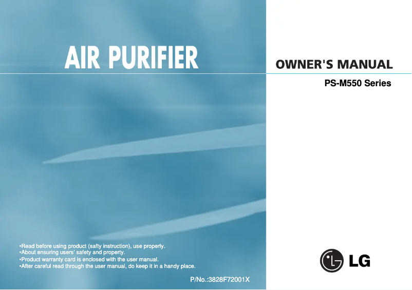 Página 1 del manual Manual de usuario LG PS-M550WP