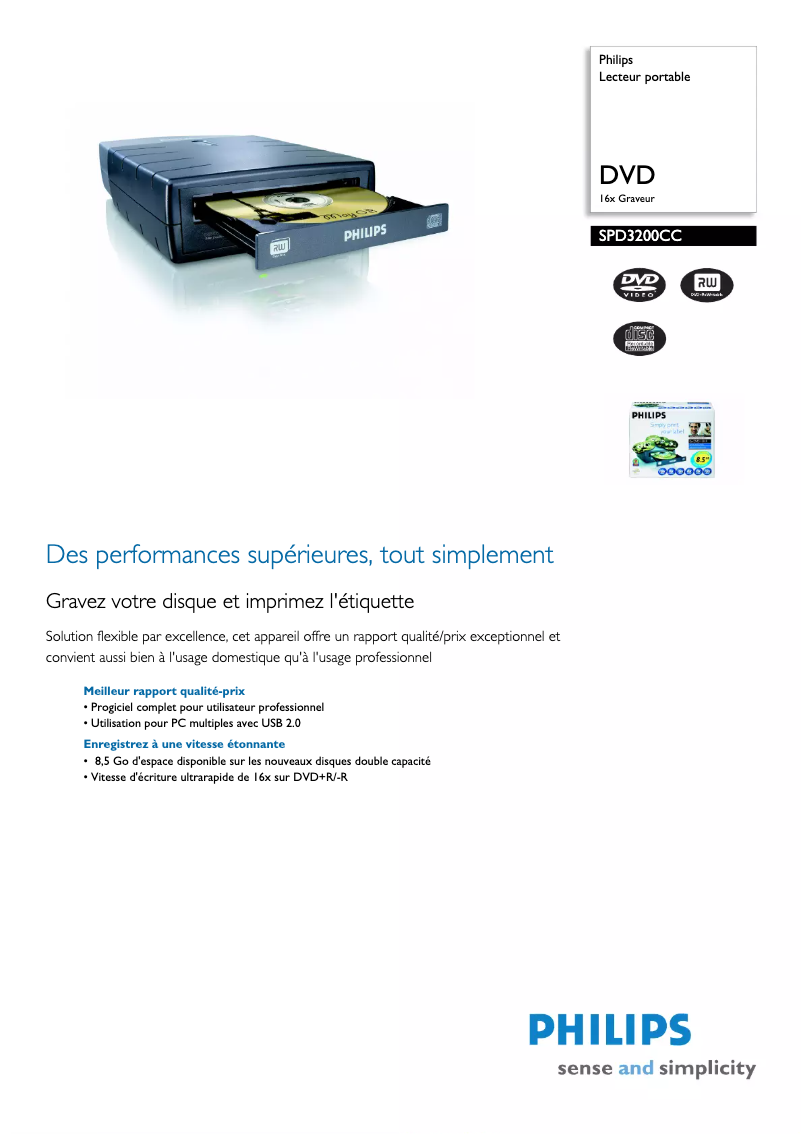 Image de la première page du manuel de l'appareil SPD3200CC
