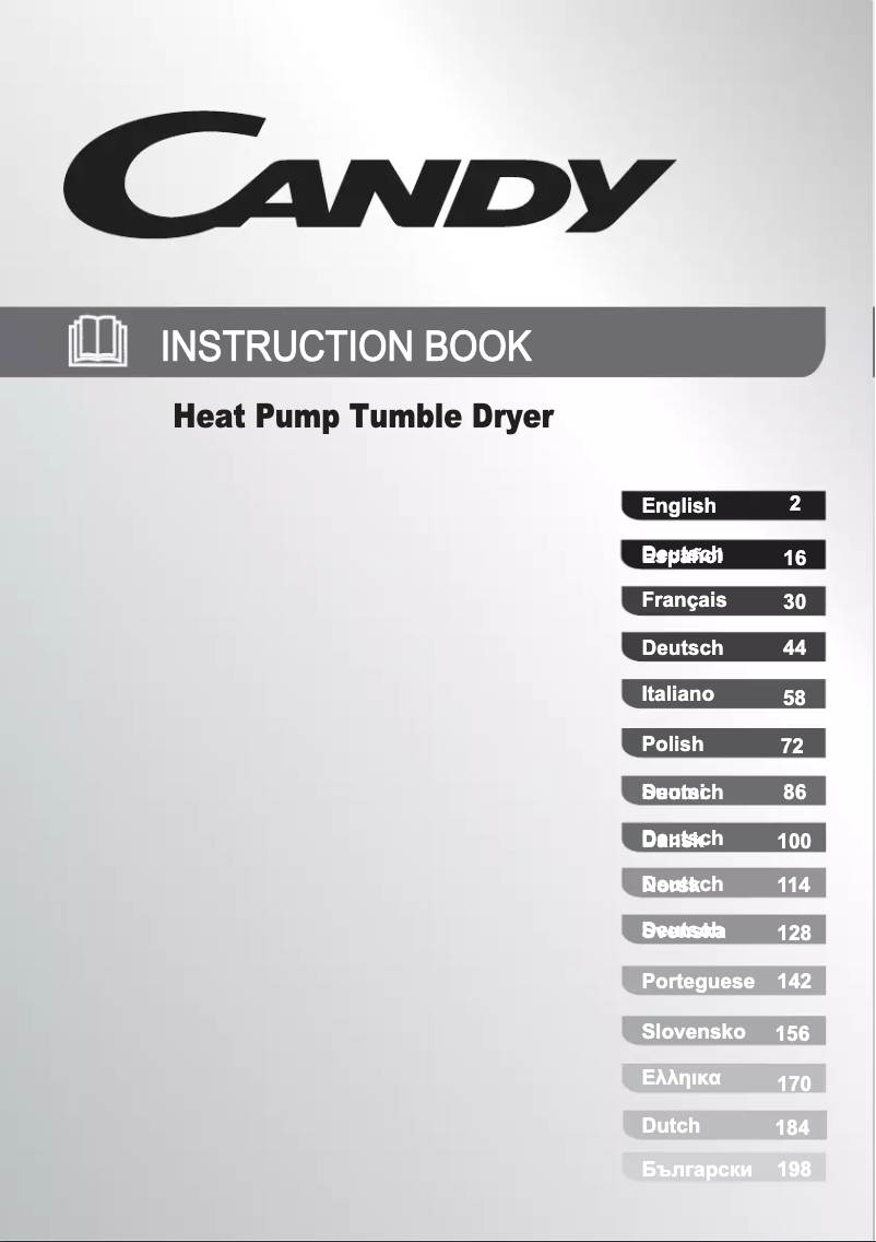 Page n°1 - Manuel utilisateur Candy SLH D813A2-S