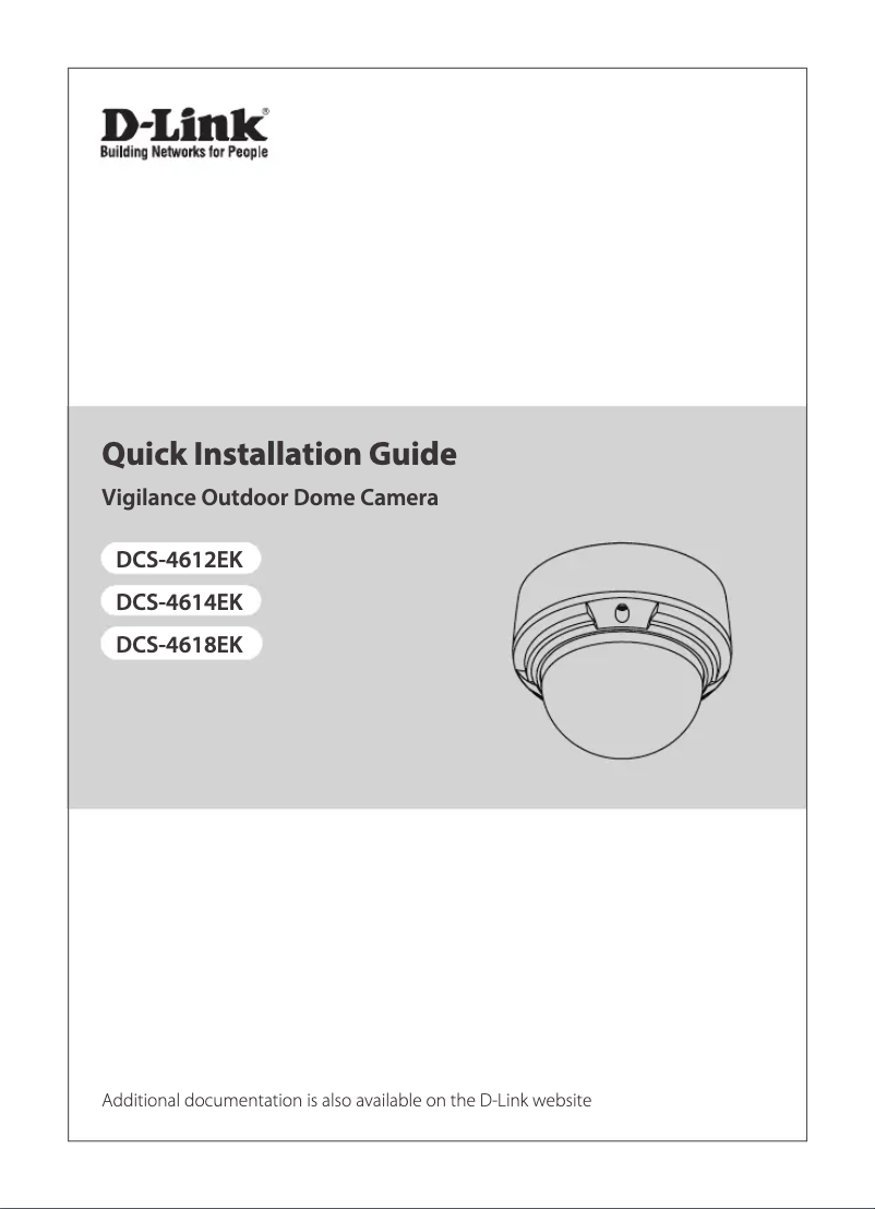 Page 1 de la notice Guide d'installation D-Link DCS-4612EK